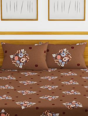 austin 110gsm micro-peached double bedsheet with 2 pillow cover - deep colors & soft-finish fabric -3pc set - 17499952 - Standard Image - 2