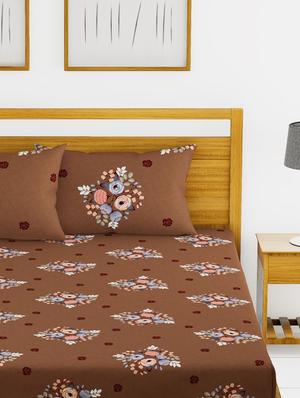 austin 110gsm micro-peached double bedsheet with 2 pillow cover - deep colors & soft-finish fabric -3pc set - 17499952 - Standard Image - 3