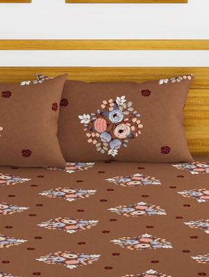 austin 110gsm micro-peached double bedsheet with 2 pillow cover - deep colors & soft-finish fabric -3pc set - 17499952 - Standard Image - 4