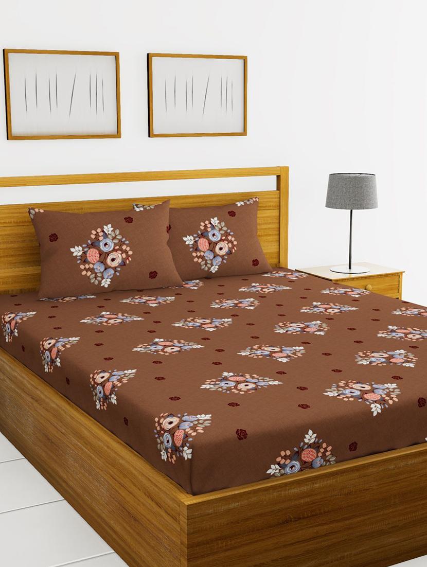 austin 110gsm micro-peached double bedsheet with 2 pillow cover - deep colors & soft-finish fabric -3pc set - 17499952 - Zoom Image - 1