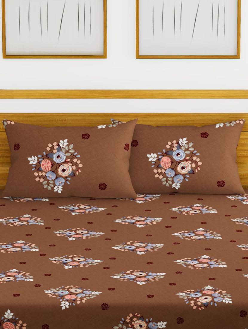 austin 110gsm micro-peached double bedsheet with 2 pillow cover - deep colors & soft-finish fabric -3pc set - 17499952 - Zoom Image - 2