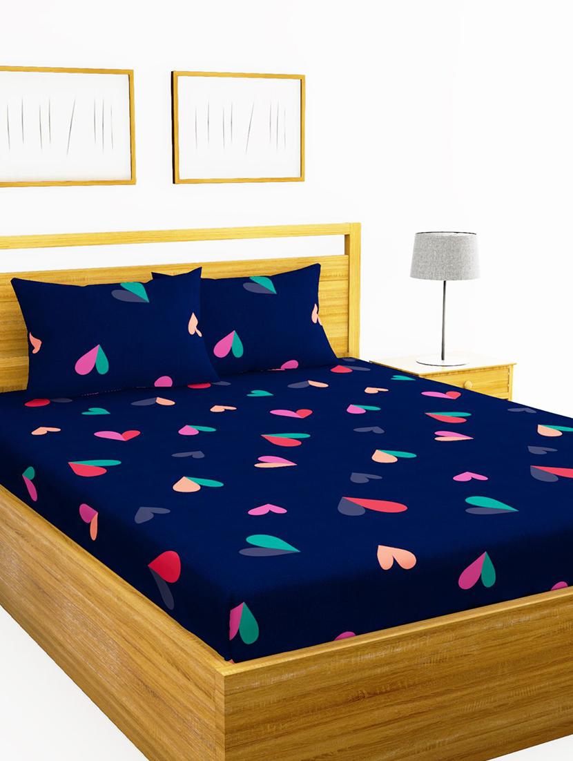 austin 110gsm micro-peached double bedsheet with 2 pillow cover - deep colors & soft-finish fabric -3pc set - 17499960 - Zoom Image - 1