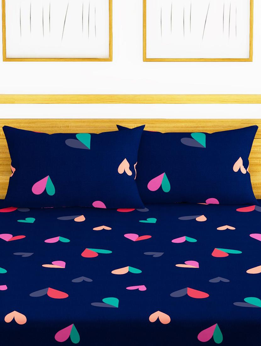 austin 110gsm micro-peached double bedsheet with 2 pillow cover - deep colors & soft-finish fabric -3pc set - 17499960 - Zoom Image - 2