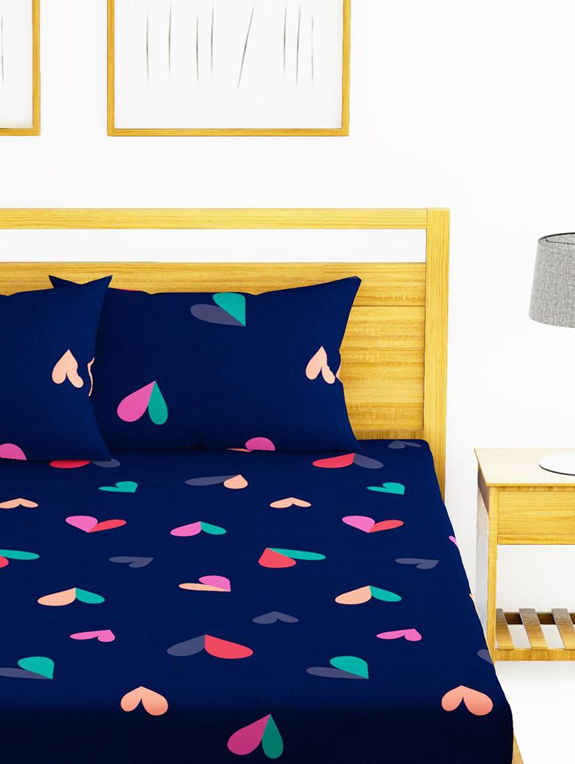 austin 110gsm micro-peached double bedsheet with 2 pillow cover - deep colors & soft-finish fabric -3pc set - 17499960 - Zoom Image - 3