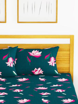 austin 110gsm micro-peached double bedsheet with 2 pillow cover - deep colors & soft-finish fabric -3pc set - 17499964 - Standard Image - 4