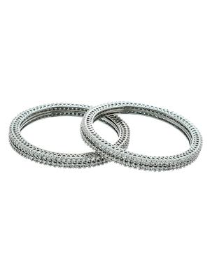 silver brass bangle - 17500176 - Standard Image - 4