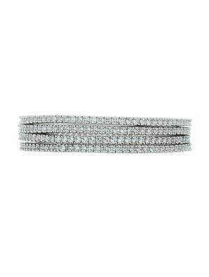 silver brass bangle - 17500176 - Standard Image - 6