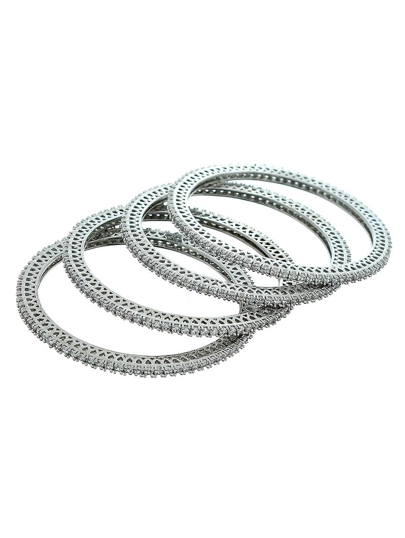 silver brass bangle - 17500176 - Zoom Image - 3