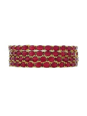 red tone gold brass bangle - 17500178 - Standard Image - 3