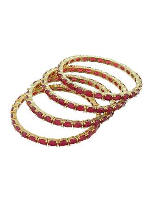 red tone gold brass bangle - 17500178 - Standard Image - 4