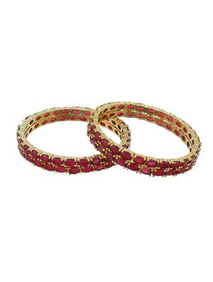 red tone gold brass bangle - 17500178 - Standard Image - 6