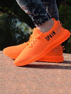 orange lace up sport shoe - 17500351 - Standard Image - 2