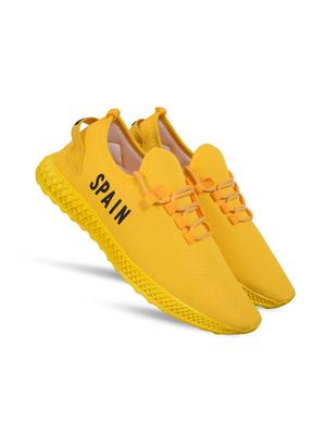 yellow mesh sport shoes - 17500354 - Standard Image - 5