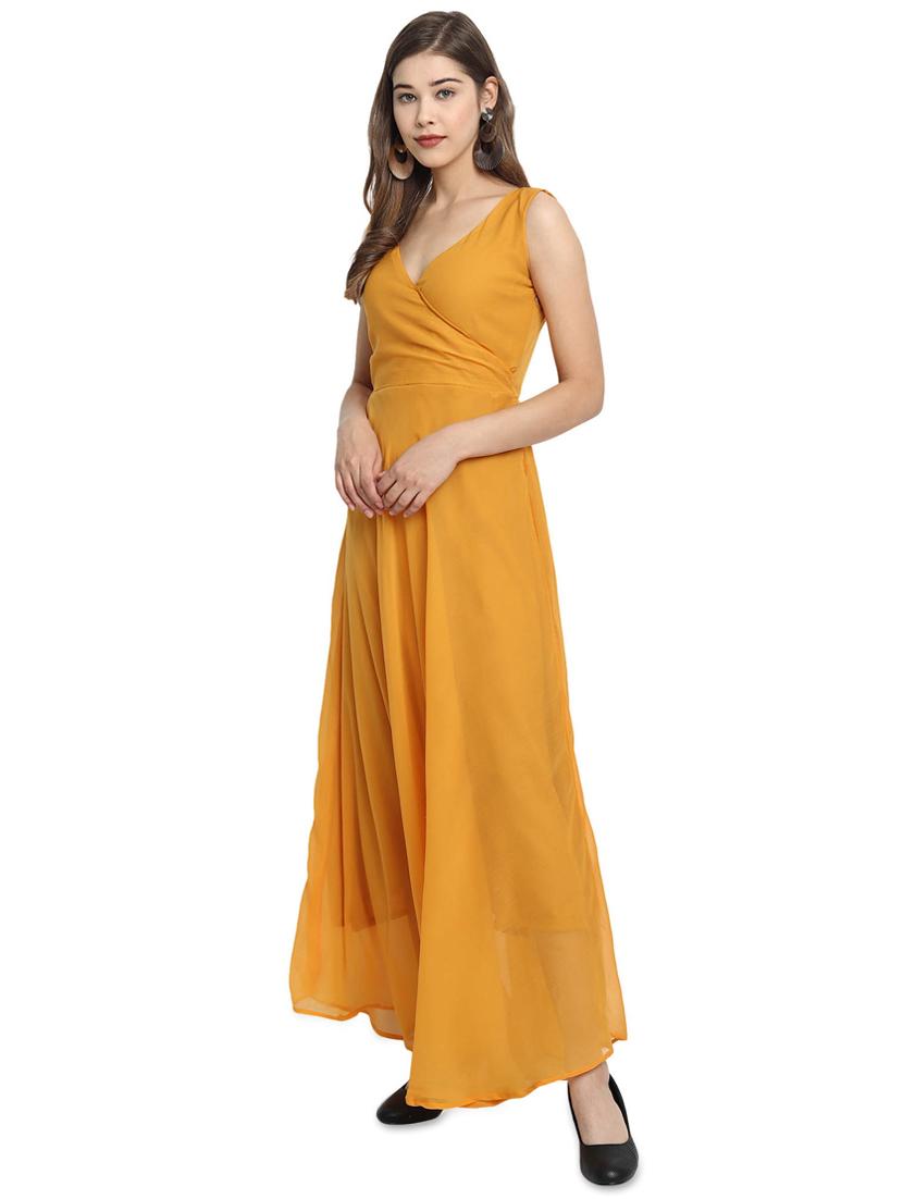 v-neck fit & flare dress - 17500513 - Zoom Image - 2