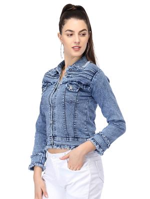 frayed hem summer jacket - 17501103 - Standard Image - 2