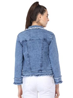 frayed hem summer jacket - 17501103 - Standard Image - 3