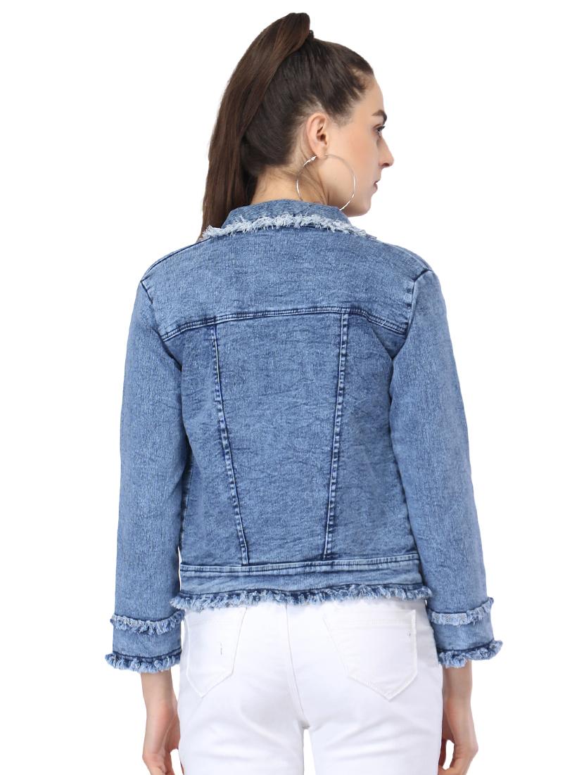 frayed hem summer jacket - 17501103 - Zoom Image - 3