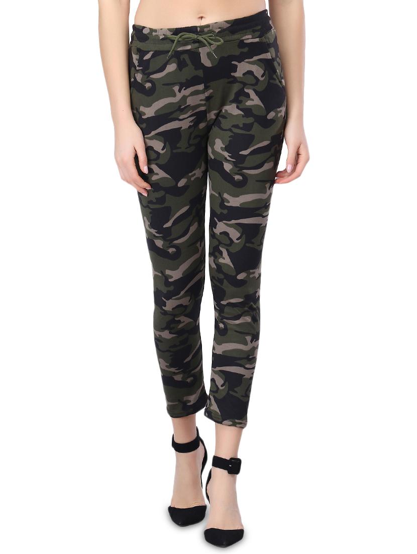 drawstring waist camouflage track pant - 17501113 - Zoom Image - 1