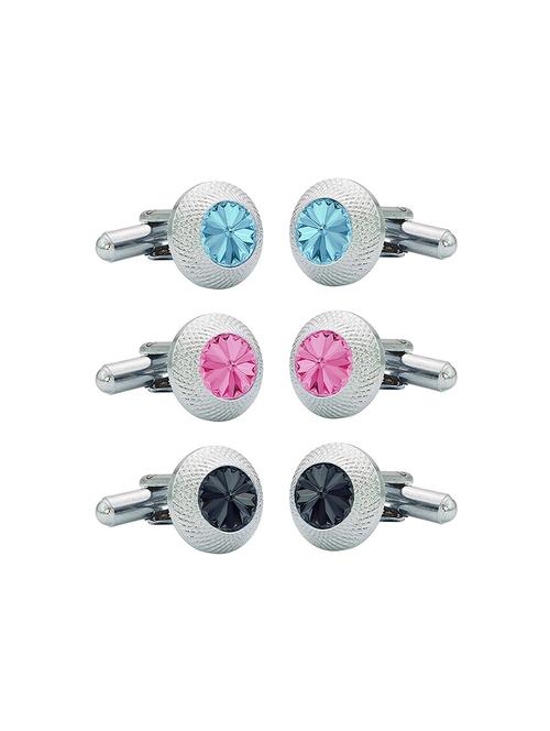 white metal alloy cufflink - 17501182 - Standard Image - 1
