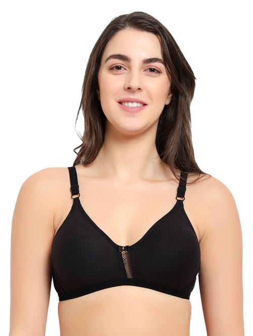black poly lycra tshirt bra - 17501343 - Standard Image - 1