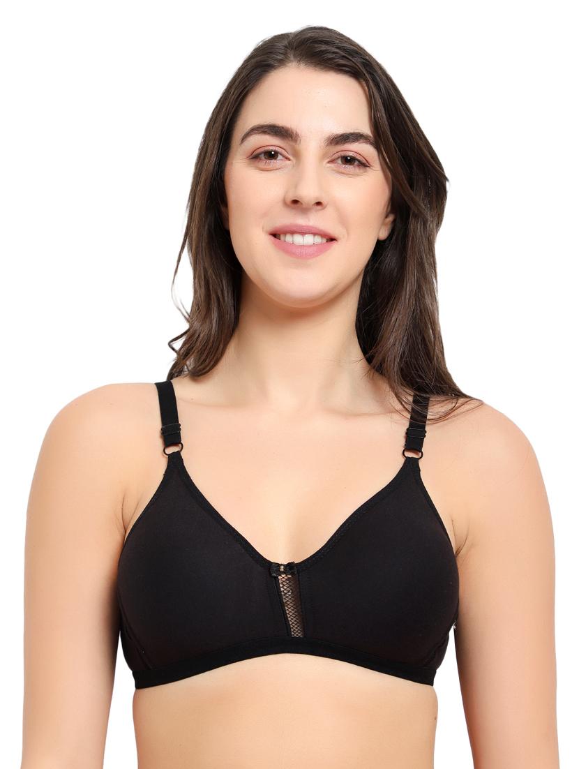 black poly lycra tshirt bra - 17501343 - Zoom Image - 1