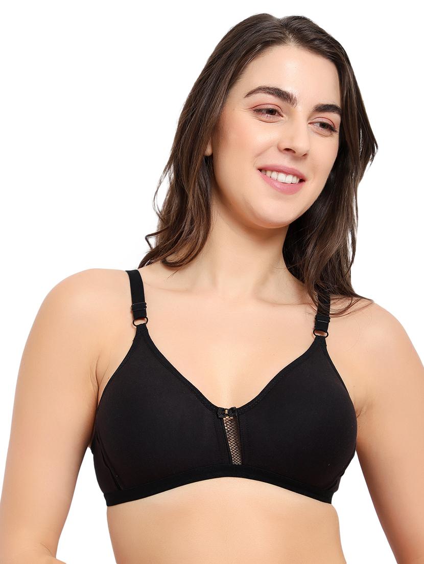 black poly lycra tshirt bra - 17501343 - Zoom Image - 2