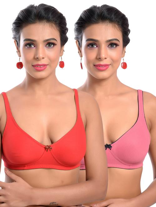 set of 2 bow patch t-shirt bra - 17501412 - Standard Image - 1