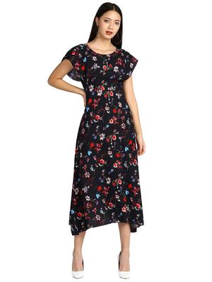 cape sleeves floral dress - 17501449 - Standard Image - 2