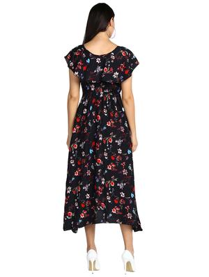 cape sleeves floral dress - 17501449 - Standard Image - 3