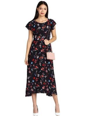 cape sleeves floral dress - 17501449 - Standard Image - 4