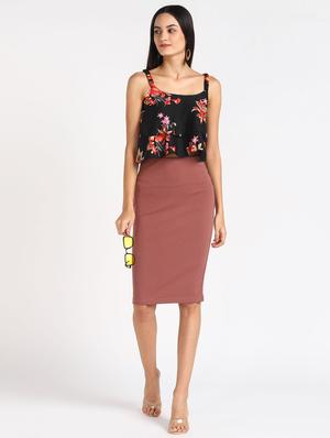 black crepe crop top - 17501460 - Standard Image - 4