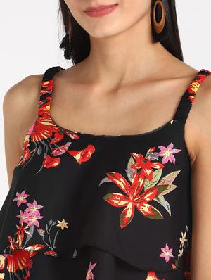 black crepe crop top - 17501460 - Standard Image - 5
