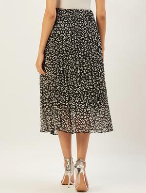 high neck animal print skirt - 17502001 - Standard Image - 3