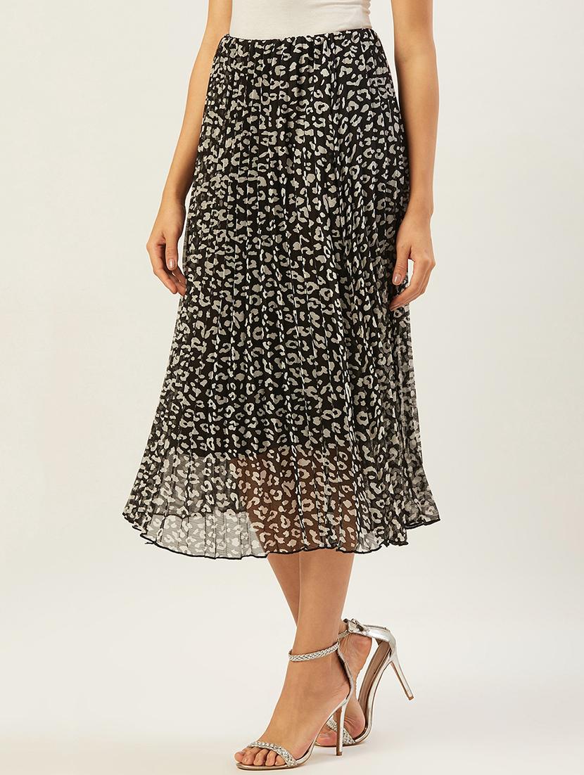 high neck animal print skirt - 17502001 - Zoom Image - 2