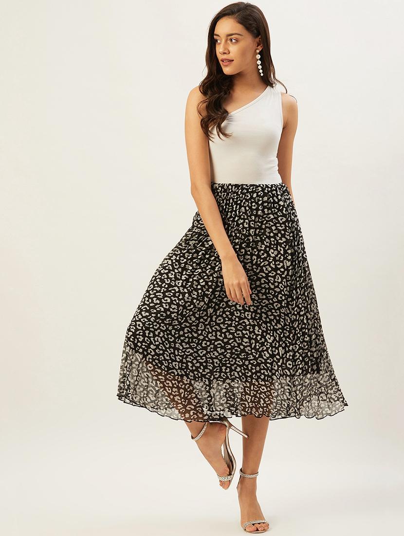 high neck animal print skirt - 17502001 - Zoom Image - 4