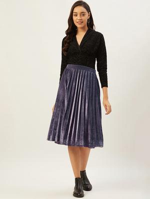 high rise pleated skirt - 17502017 - Standard Image - 4