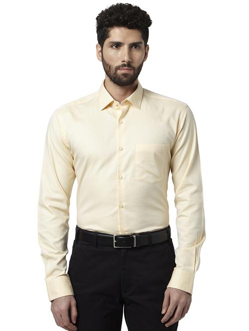 mellow yellow solid formal shirt - 17502430 - Standard Image - 1