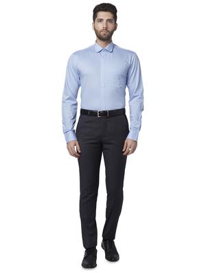 light blue solid formal shirt - 17502436 - Standard Image - 4