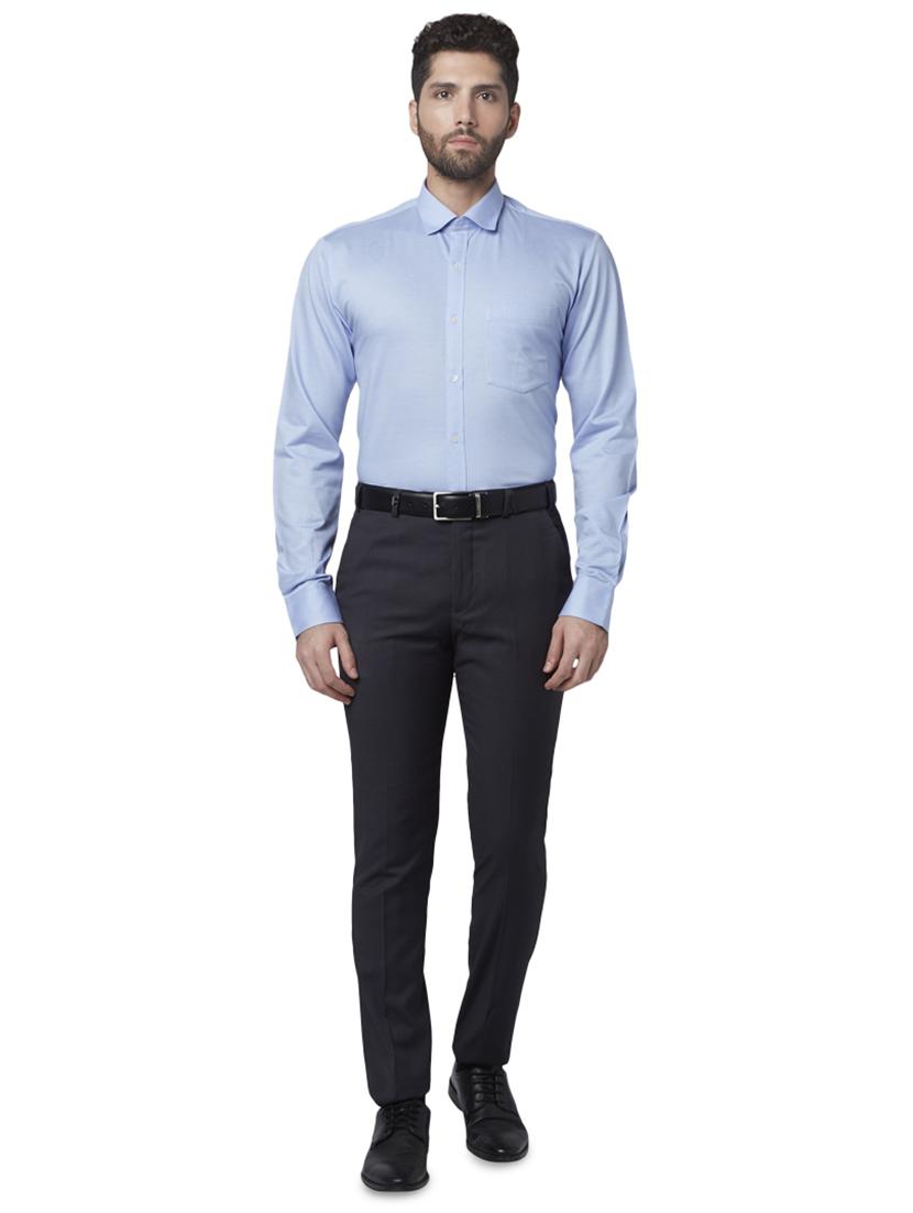 light blue solid formal shirt - 17502436 - Zoom Image - 4