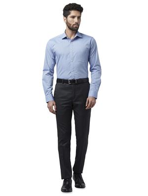 light blue solid formal shirt - 17502502 - Standard Image - 4