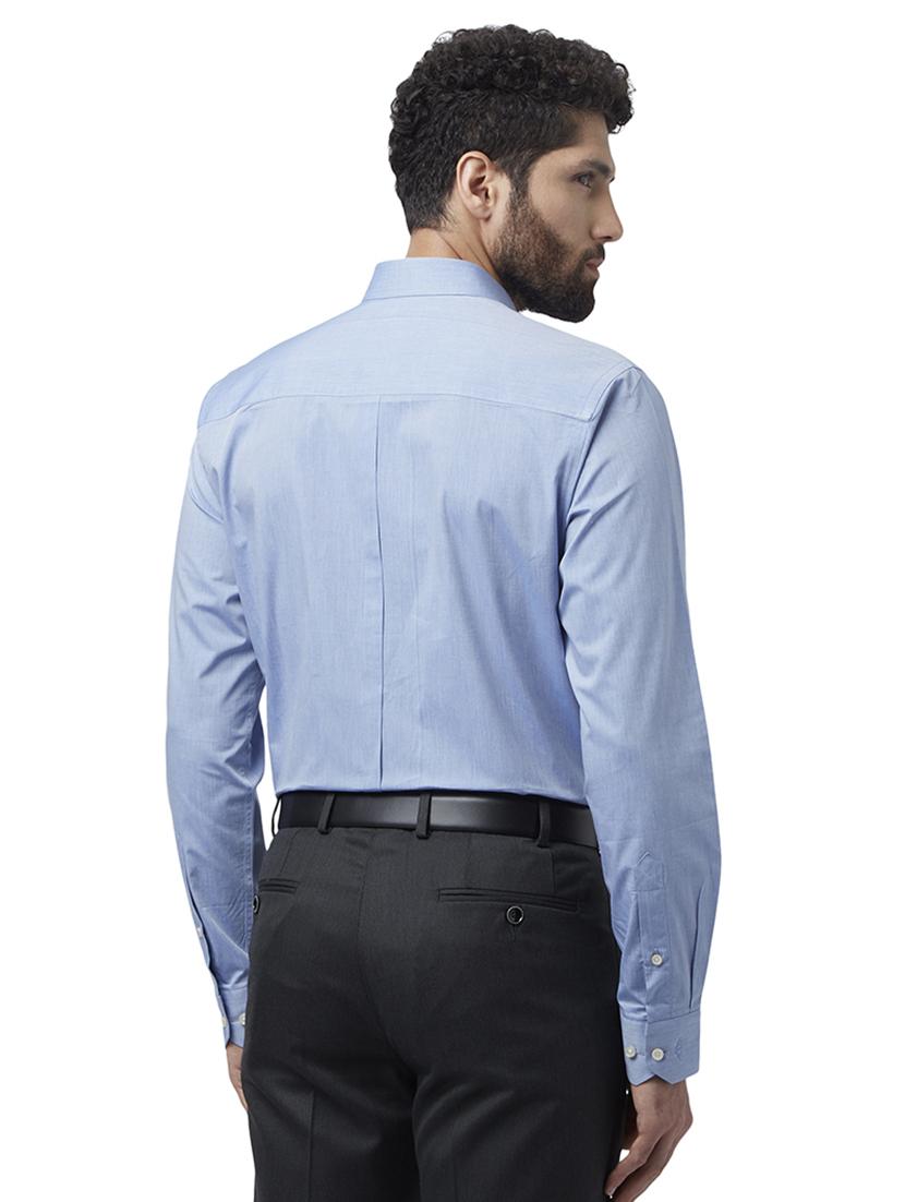 light blue solid formal shirt - 17502502 - Zoom Image - 3