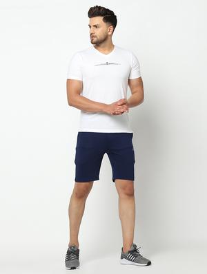 navy blue solid shorts - 17502635 - Standard Image - 5