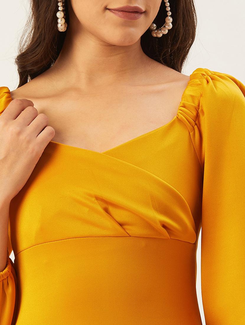 balloon sleeves bodycon dress - 17502713 - Zoom Image - 5