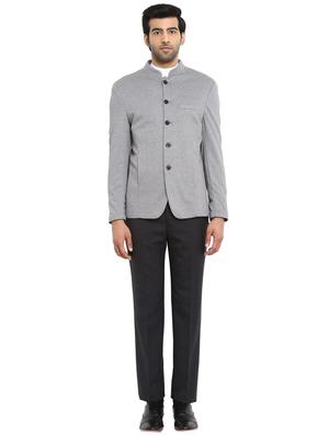 grey single breasted casual blazer - 17502717 - Standard Image - 4