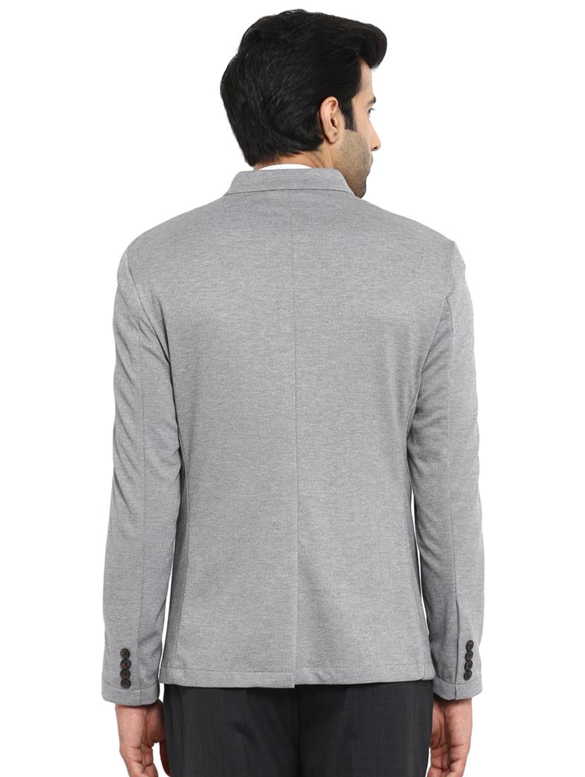grey single breasted casual blazer - 17502717 - Zoom Image - 3