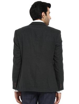 black textured formal blazer - 17502736 - Standard Image - 3