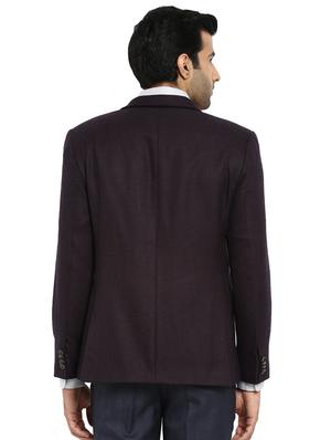purple textured formal blazer - 17502739 - Standard Image - 3