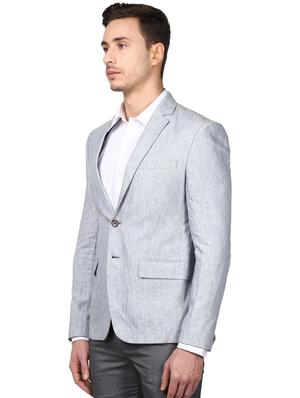 grey single breasted formal blazer - 17502748 - Standard Image - 2