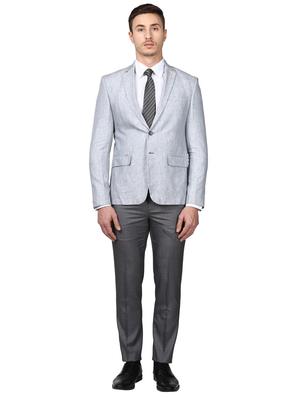 grey single breasted formal blazer - 17502748 - Standard Image - 4