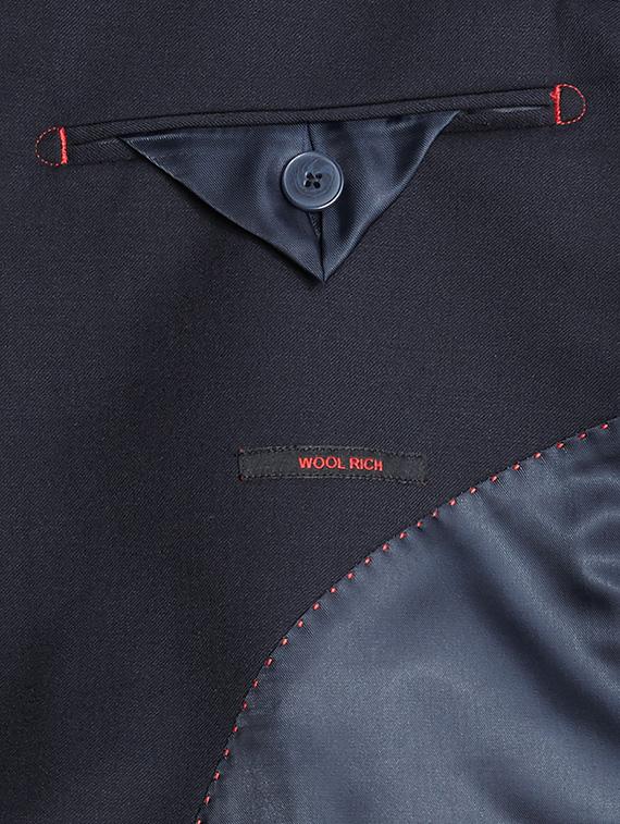 navy blue solid single breasted formal blazer - 17502778 - Zoom Image - 5